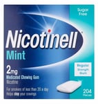 Nicotinell Stop Smoking Aid Nicotine Gum,2 mg, 204 Pieces Mint Flavour Long exp