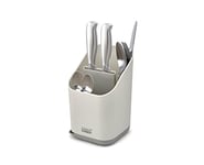 Joseph Joseph Duo Kitchen Sink Cutlery Drainer with Knife Slot, Kitchen Sink Drying Rack Cutlery Organiser, Grey