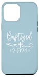 Coque pour iPhone 12 Pro Max Baptisé 2024 Croix d'eau Baptême Jeunesse Croyante Chrétienne