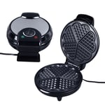 JY 1200W Waffle Maker Makes 5 Heart Shaped Waffles Non Stick Surface Temperature