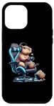 Coque pour iPhone 14 Pro Max Capybara Popcorn Animal Manette de jeu Casque Gamer