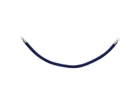 Securit® Classic Chrome sammetssnöre blå med klicklås rostfritt stål