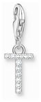 Thomas Sabo 1957-051-14 Charm Pendant Letter T With White Jewellery