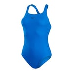 Speedo Women's Eco Endurance+ Medalist Swimsuit| Athletic Fit | Classic Design| Recycled Fabric | Chlorine Resistant | Extra Flexibility, Bondi Blue, 28