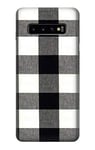 Black and White Buffalo Check Pattern Case Cover For Samsung Galaxy S10