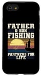 Coque pour iPhone SE (2020) / 7 / 8 Père-fils Partenaires de pêche pour la vie rétro assortis