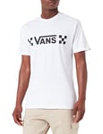 Vans Men's Drop V Check-B T-Shirt, White, XS