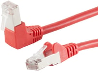 Cat 6 S/FTP Netværkskabel - Vinklet - Rød - 7.5 m