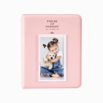 OBERSTER Photo Album with 32 Pockets for Fujifilm Instax Mini 7s, 8, 8+, 9, 25, 50s, 70, 90, 5 x 7.6 cm, Compatible with Instant Camera, Photobook, Name Card Holder (PINK)