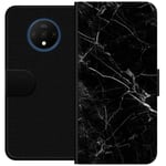 OnePlus 7T Musta Lompakkokotelo Svart marmor