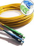 Elfcam® - Câble à Fibre Optique (jarretière Optique) Compatible SC/APC à SC/UPC Compatible Free Box (35M)