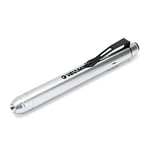 VeLamp PENLED05 Pen Light Aluminium. 1 LED Ultra Lumineux 0,5W, 30 Lumen. avec Pad Top pour Les écrans. pour médecins, inspections, Voiture, Bricolage. De la Taille d'un Stylo, Chromé
