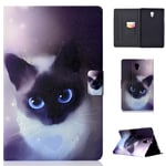 Jajacase Samsung Galaxy Tab A 10.5 2018 Case, SM-T590/T595 Tablet Case, PU Leather Multi-Angle Viewing Stand Cover for Samsung Galaxy Tab A 10.5 2018 Tablet SM-T590/T595-Blue Cat