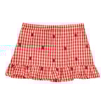 Flöss Molly Kjol i Berry Gingham | Röd | 128 cm