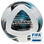 Precision Rotario FIFA Quality Match Football-White/Black/Cyan-Size 3