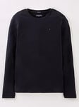 Tommy Hilfiger Boys Long Sleeve Essential Flag T-Shirt - Navy, Navy, Size 10 Years