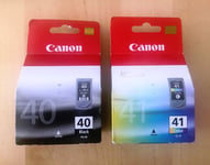 Genuine Canon Ink Multipack - PG-40 BLACK + CL-41 COLOUR (INC VAT) BOXED
