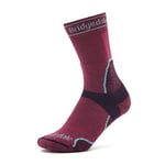 Bridgedale Socks TRAIL RUN Midweight T2 Merino Sport 3/4 Crew Women's - Large-Berry