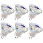 6 st MR11 LED-lampor GU4 Spotlight-lampor 3W 18LED (kall vit)