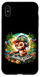 Coque pour iPhone XS Max Monkey Casque de DJ amusant pour homme, femme, enfant