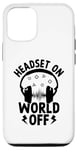 iPhone 14 Headset On World Off Video Gamer Gaming Games Case