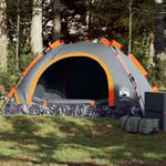 Campingtält 2 personer grå och orange snabbrest