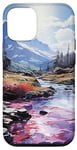 Coque pour iPhone 15 Pro Beau paysage naturel coucher de soleil montagne rivière ruisseau #2