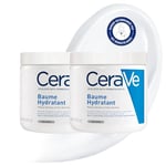 CeraVe CeraVe Baume Hydratant | 2 x 454g | Crème Hydratante 48h Corps, Visage, Mains à l'Acide Hyaluronique pour Peaux Sèches à Très Sèches