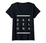 Womens Explore the Essence of Barcelona Spain Urban Design V-Neck T-Shirt