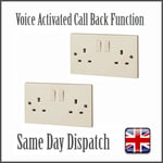 2x Voice Activated GSM Bug Spy SIM Listening Wireless Device Mains Plug Socket