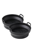 Tower Round Silicone Air Fryer Trays &Ndash; Set Of 2