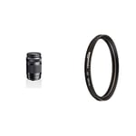 Olympus EZ-M7530 M.Zuiko Digital 75-300mm 1:4.8-6.7 Lens II, suitable for all MFT cameras (Olympus OM-D & PEN models, Panasonic G series), black and Amazon Basics UV Protection Filter - 58 mm