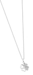 Lykka Symbols fyrklöver pave silverhalsband 42+3 cm
