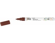 KREUL 47218 - Crayon laque fine brun, avec pointe ogive épaisseur de trait 1-2 mm, pour créer, écrire et décorer des petits cadeaux originaux, des cartes, etc.