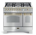 Lofra Spis Dolce Vita 90 cm 2 Ugnar Gas - Range cooker (2 ovens) (Chrome/Brassed) LPG 3525