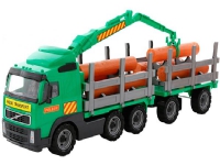 Lastbil m. tømmer+kran/hænger 775x190x255mm