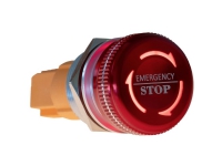 Joy-it Button22NA-01 Nödstoppsknapp med mekanisk låsning Röd, grön (Ø x H) 21,90 mm x 46,50 mm IK10 , IP67 1 st