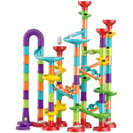 113 pcs Marble Run Race Toy Game Construction Building Block Marble Maze Toy Set