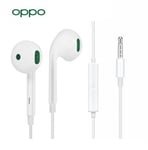 Genuine OPPO MH156 3.5mm Headphones Earphone For OPPO A15 / A53 / A72 / A5 2020