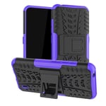 Boleyi Case for Xiaomi Redmi 9C, [Heavy Duty] [Slim Hard Case] [Shockproof] Rugged Tough Dual Layer Armor Case With stand function -Purple