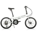 Wizard Bikes Skyline M500D 20" Folding Bike - White / One Size Wheels