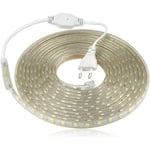 LED-list, Vattentät LED-list, Ljusstark LED-list 220v, 5050 Ip65 Vattentät LED-list List, Varmvit (6m)
