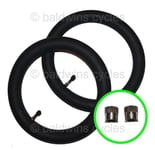 2 x HAUCK ROADSTER INFINITY DUO JEEP Pushchair Inner Tubes 12 1/2 Straight Valve