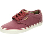 Vans Homme Atwood Deluxe Baskets Basses, Rouge (Washed Twill/Red/Marshmallow), 43