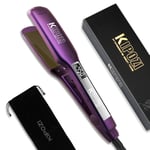 KIPOZI Hair Straightener Advanced PTC Heater Technology Flat Iron Wide Plate LCD