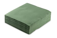 Morigami, Serviette de taille standard, plis 1/4, pointe pointue, 200 serviettes, vert