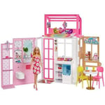 Mattel Barbie First Time Set Cute pink two-storey house.