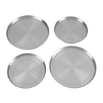 Gas Hob Range Protectors Set,4pcs Stainless Steel Hob Cover, Electric Hobs Oven Protector,Cooker Protection for Kitchen Heat-Resistant, Cooker Protection, Silver
