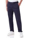 GANT Men's Regular Twill Chinos Dress Pants, Navy, 36 W/34 L