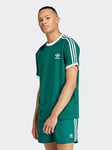 adidas Originals Mens 3-Stripes T-Shirt - Green, Green, Size Xl, Men